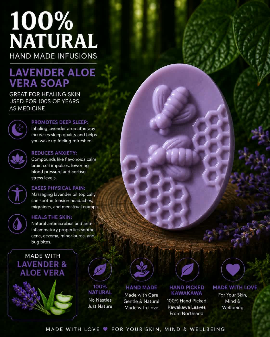 Lavender Aloe vera 2 bees