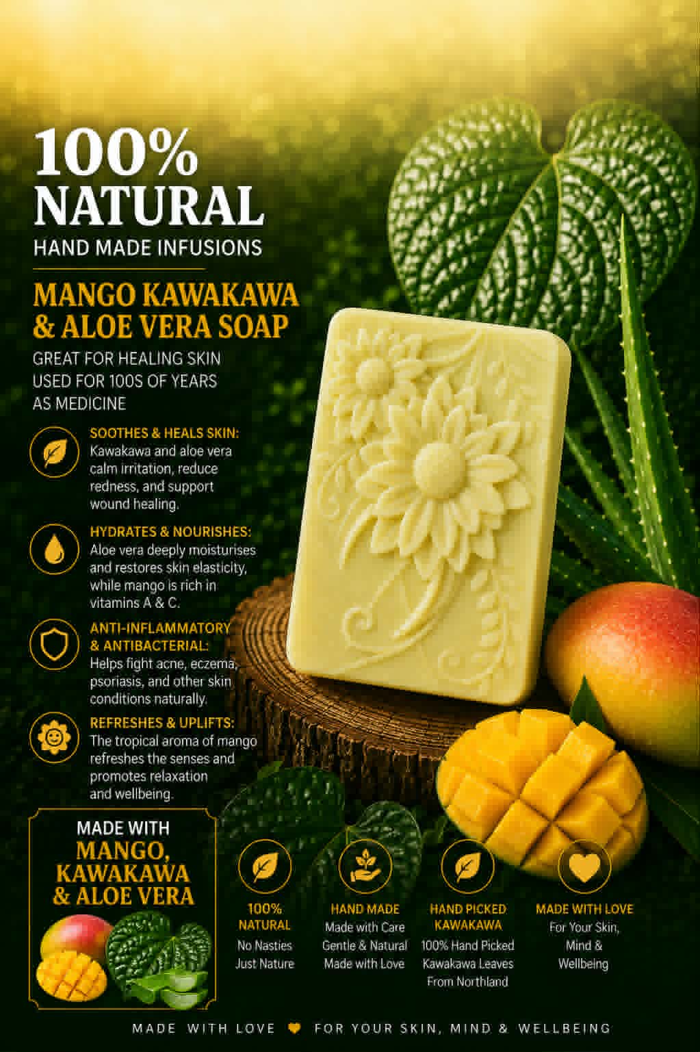 Mango Kawakawa Aloe Vera Sunflower