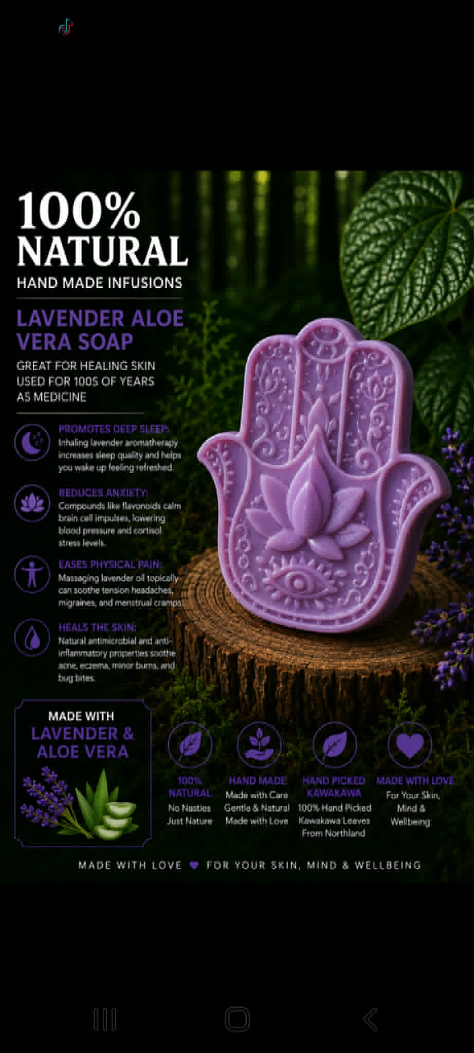 Lavender Aloe Vera Hamsa