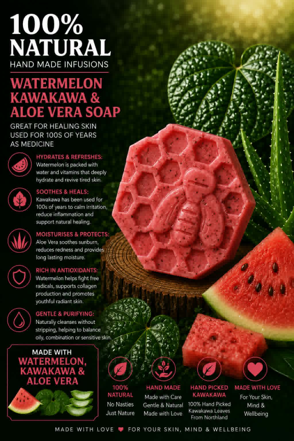Water Melon KawaKawa Aloe vera Beehive