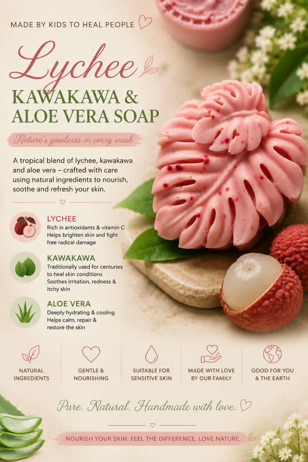 KawaKawa Aloe Vera Lychee LEAF small
