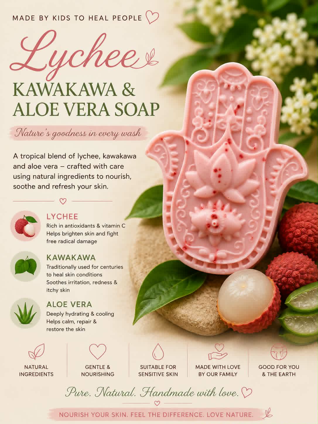 KawaKawa Aloe Vera Lychee HAMSA