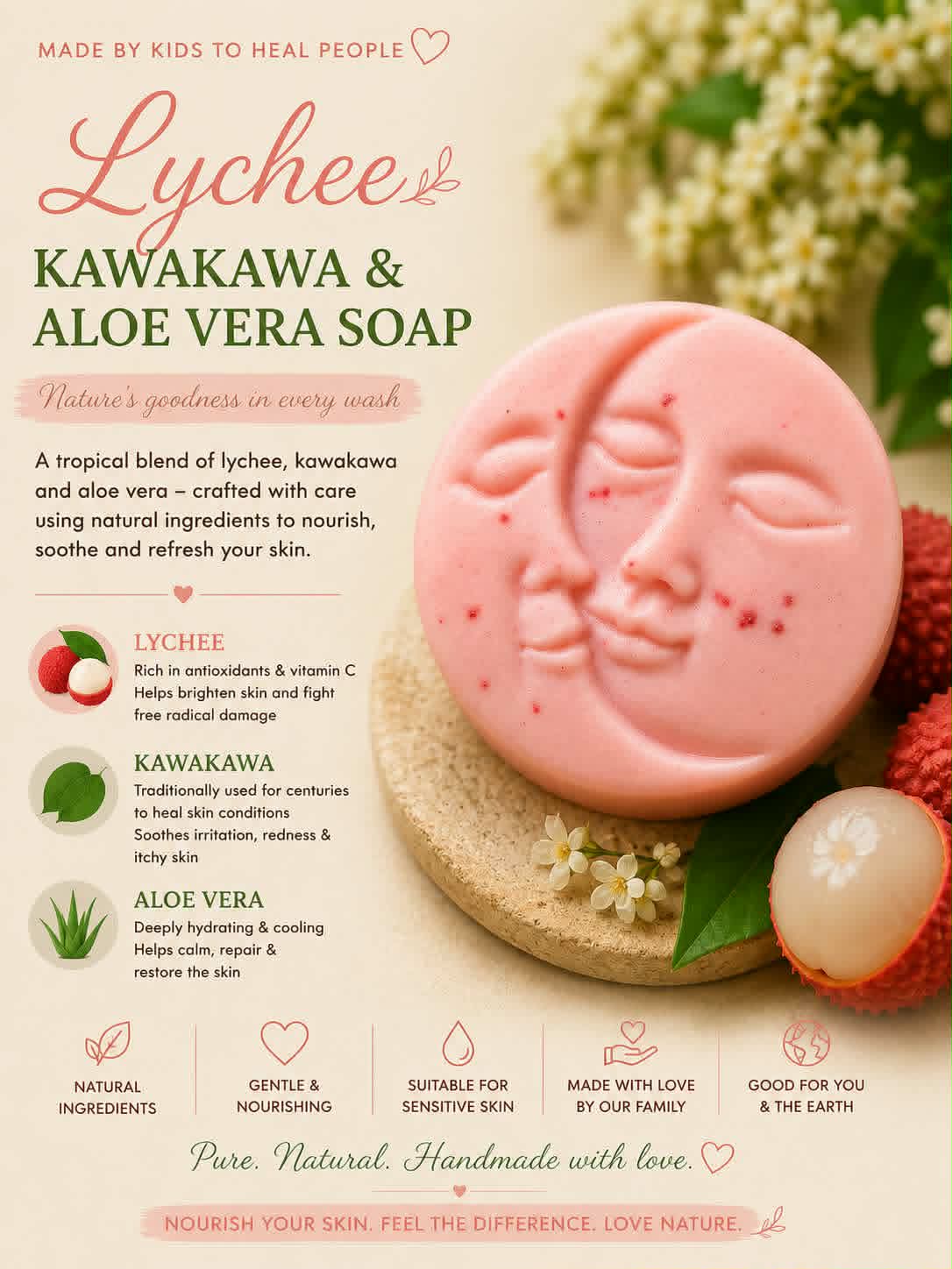 KawaKawa Aloe Vera Lychee Sun moon face