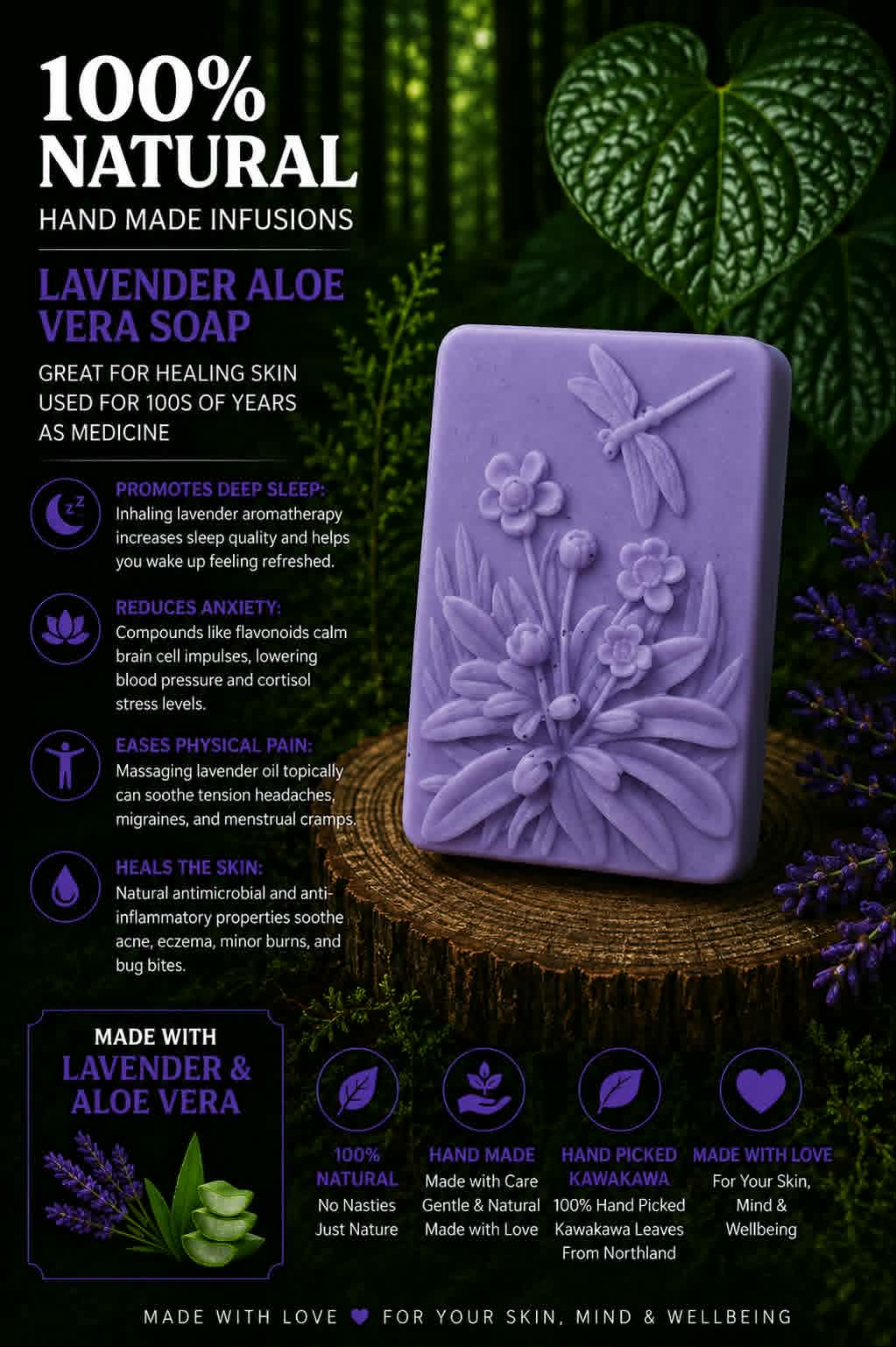 Lavender Aloe vera Dragonfly