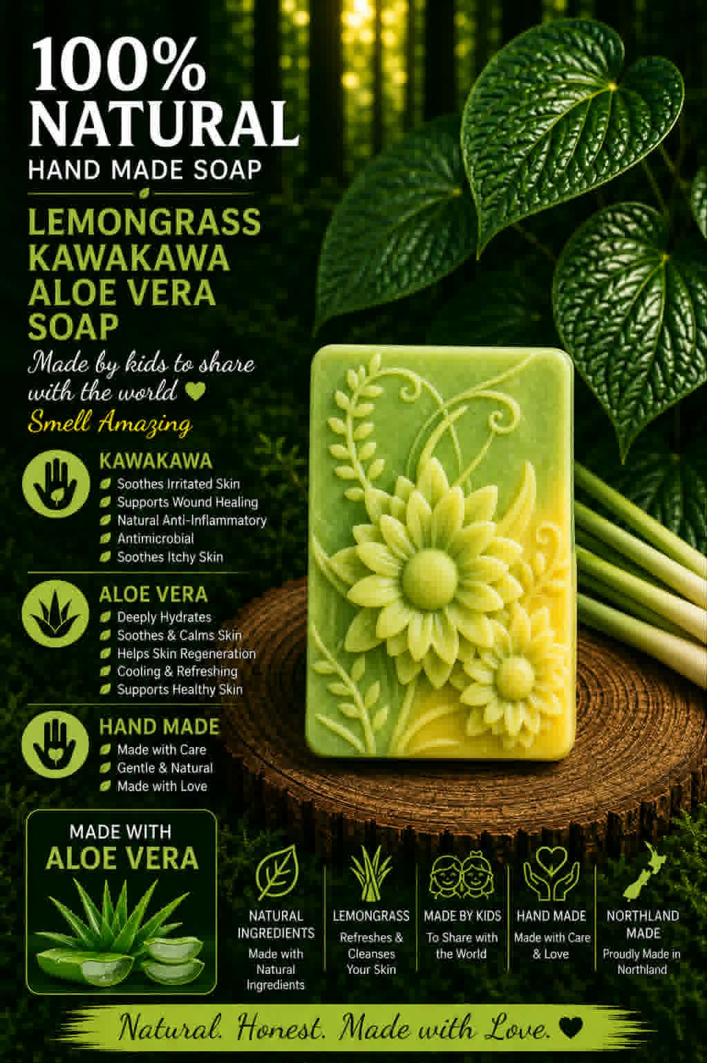 Lemongrass Kawakawa Aloe vera