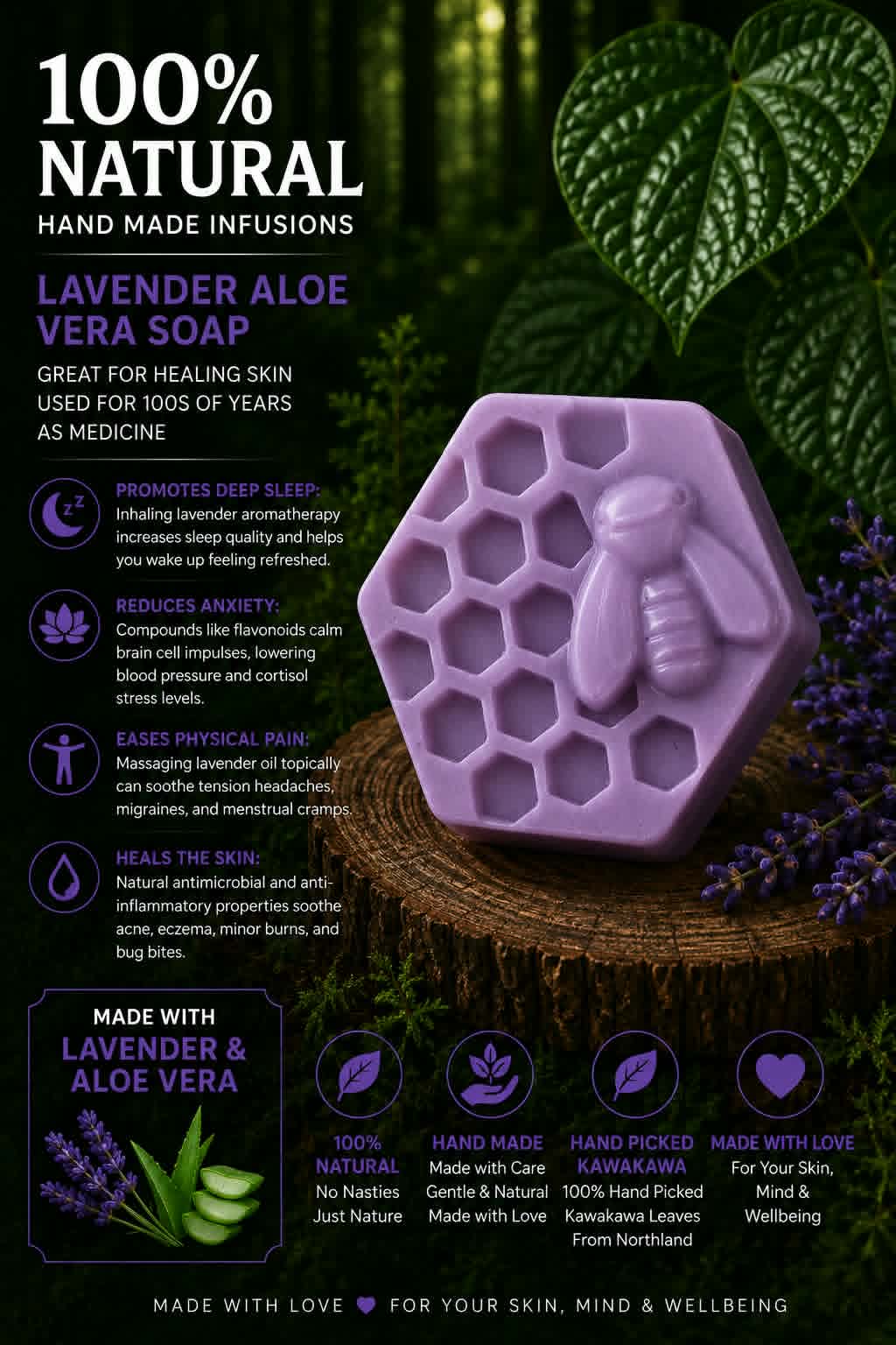 Lavender Aloe vera beehive